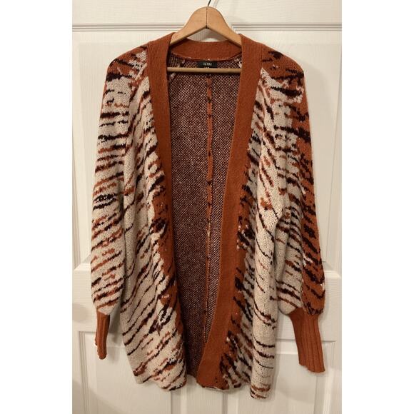 Afrm Fulton Animal Print Oversized Open Front Cardigan, XS/S - Picture 4 of 8